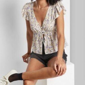 Wild Fable Flutter Sleeve Flyaway Top